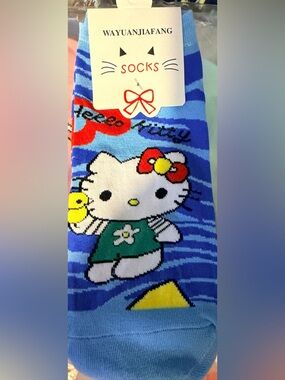 Hello Kitty Blue Striped Women's Socks